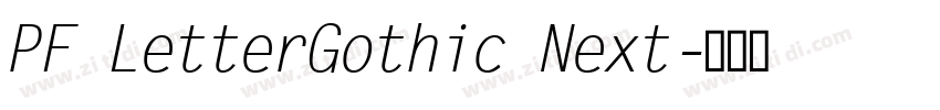 PF LetterGothic Next字体转换
